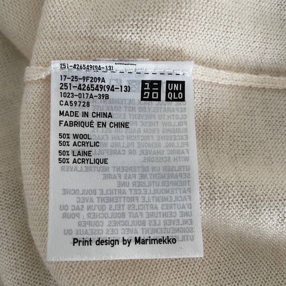 Uniqlo Marimekko Merino Wool Blend Sweater - Picture 5 of 7
